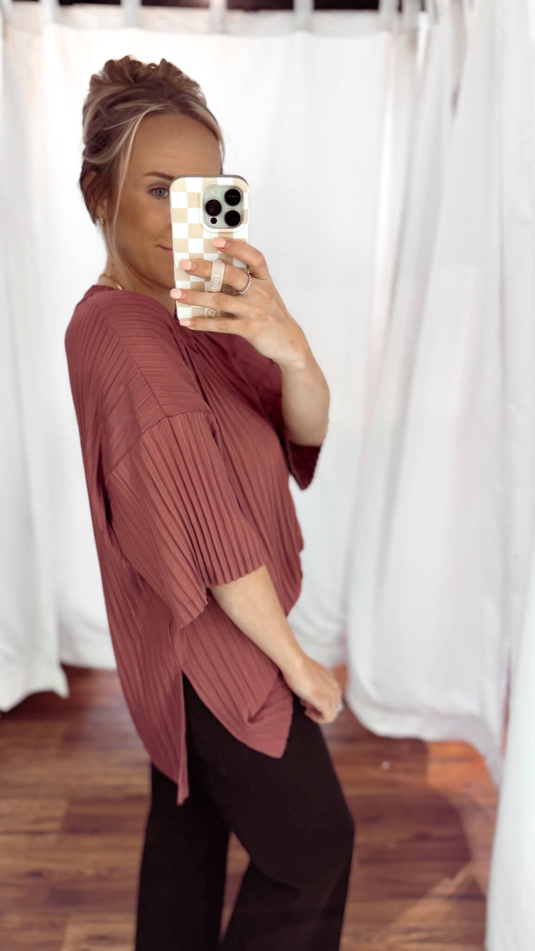 Luxe Pleated Relaxed Fit Top