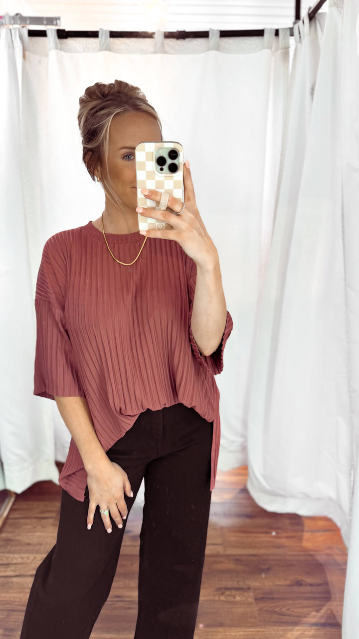 Luxe Pleated Relaxed Fit Top