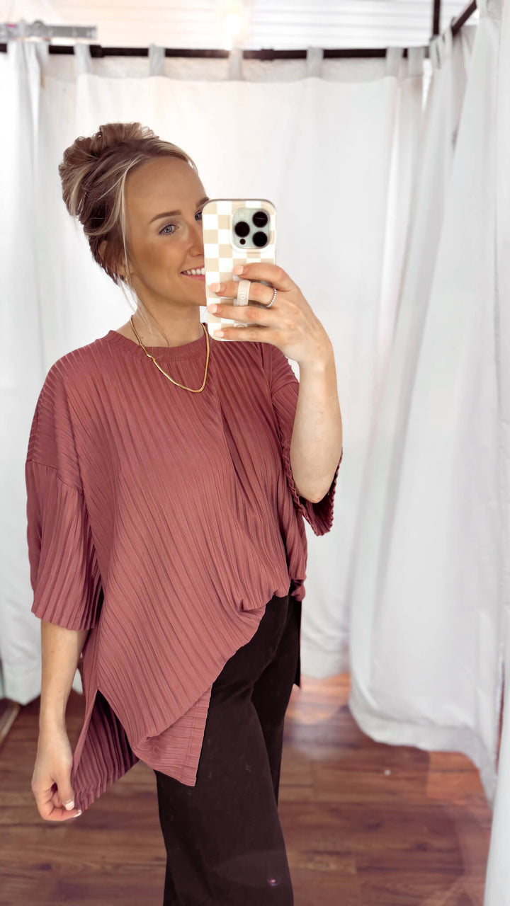 Luxe Pleated Relaxed Fit Top