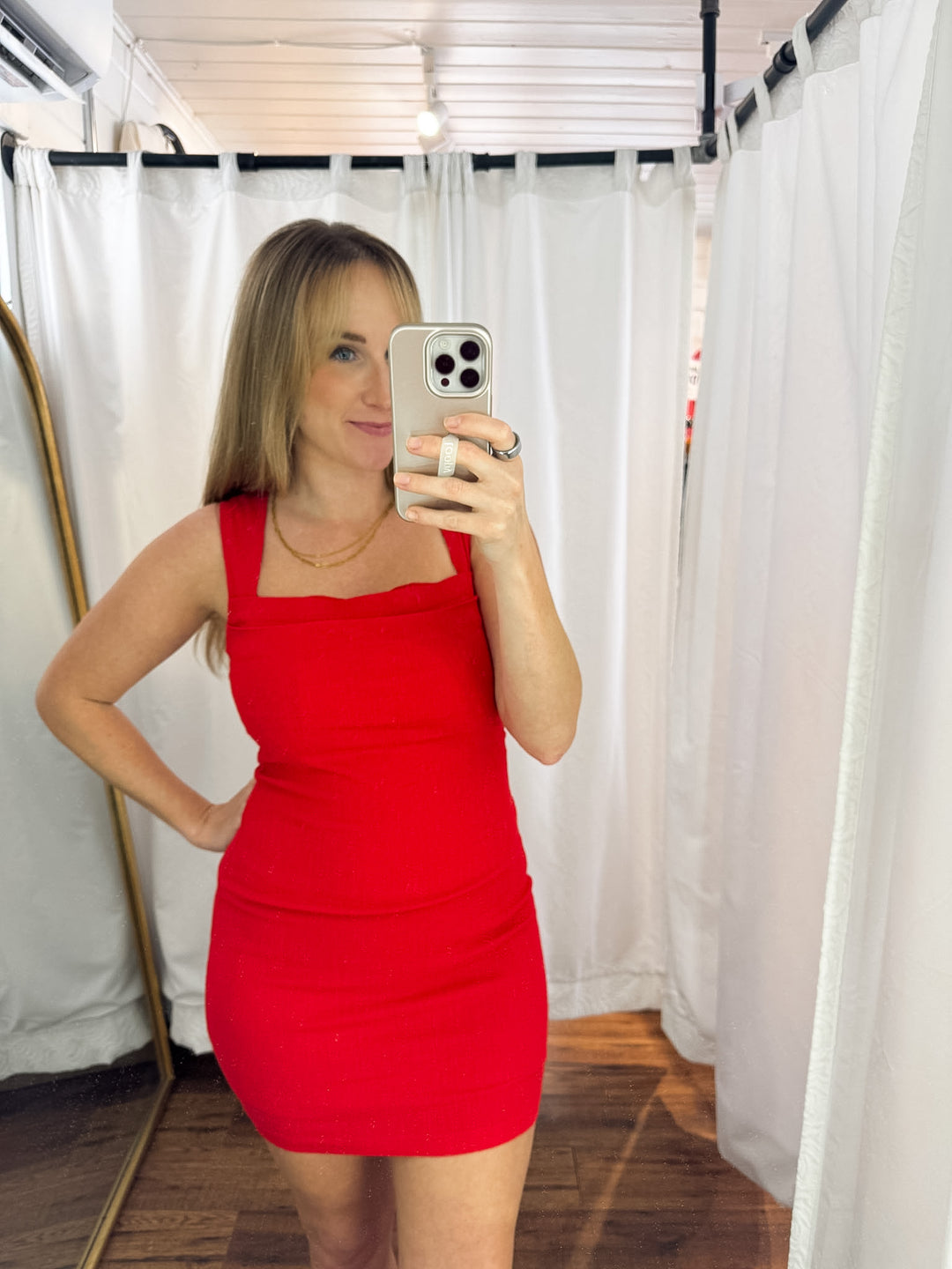 Pleated Cowl Neck Bodycon Mini Dress