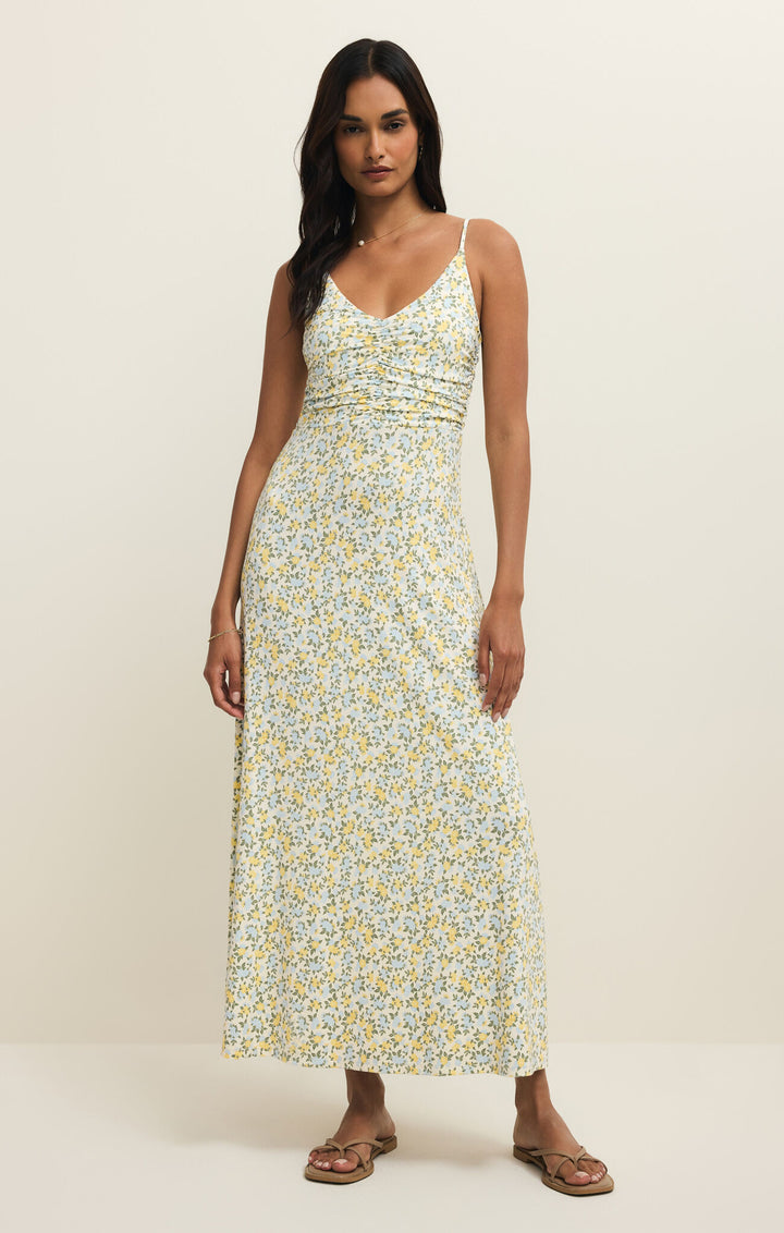 Z SUPPLY: Faya Idra Ditsy Maxi Dress - Cloud