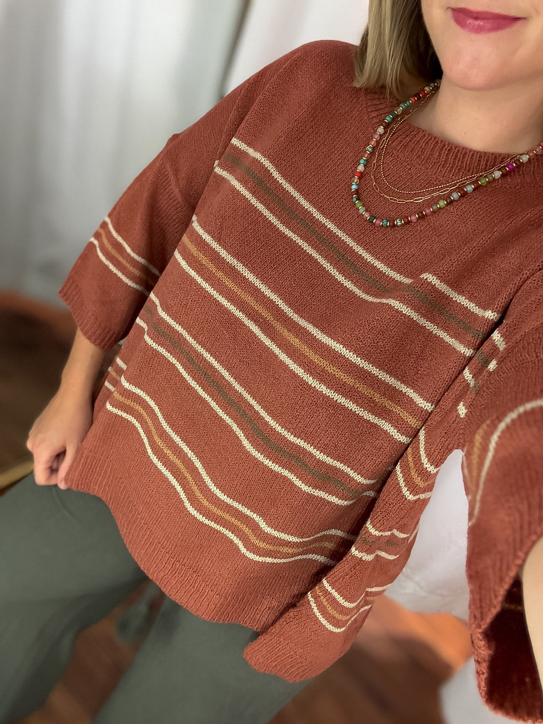Harvest Striped Relaxed Fit Sweater