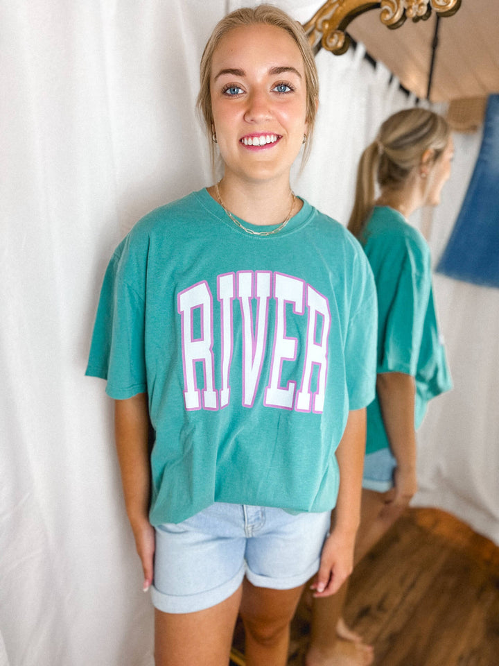 RIVER Block Letter Graphic Tee