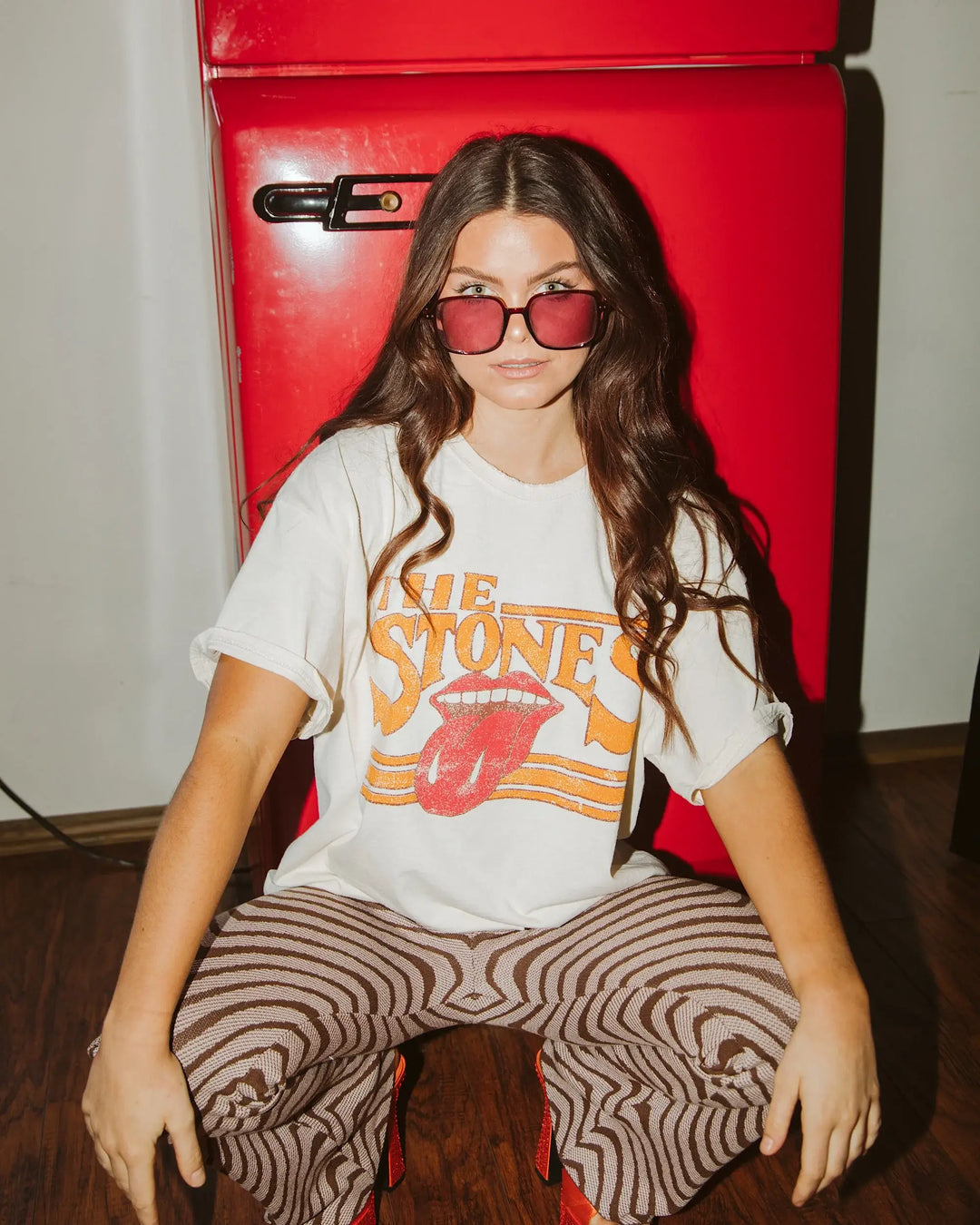Rolling Stones Stoned Thrifted Band Tee