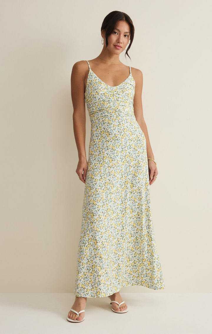 Z SUPPLY: Faya Idra Ditsy Maxi Dress - Cloud