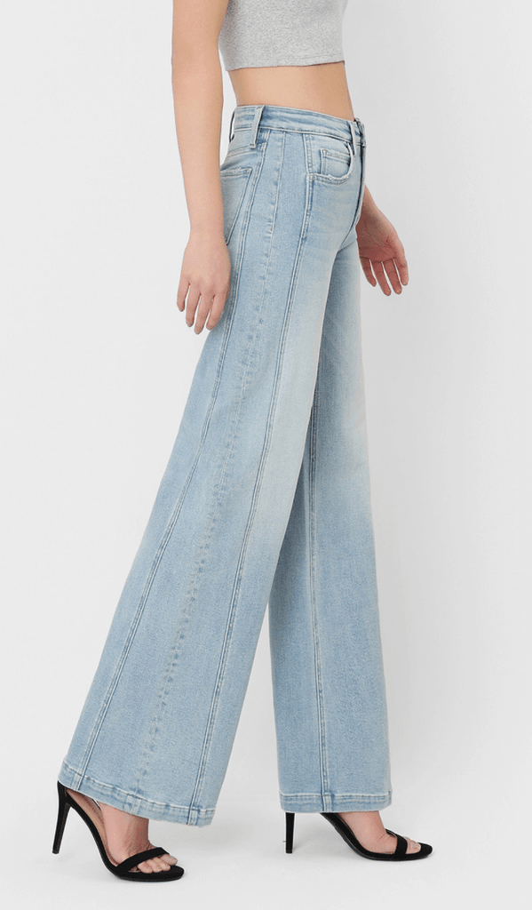パンツ Light Denim Wide Pants 44 side-panel-jeans-vervet-wide-