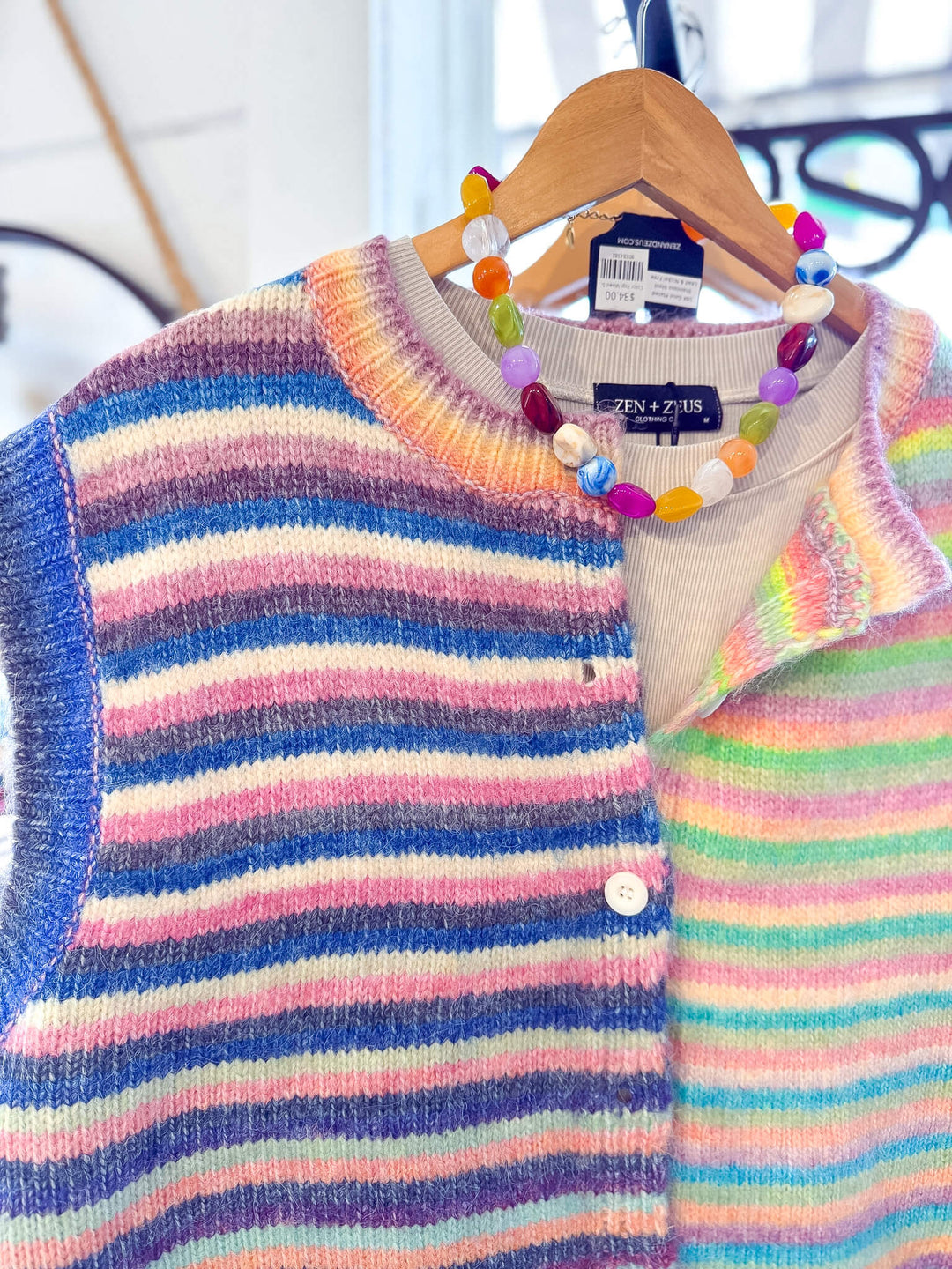 Painted Skies Stripe Sweater Vest