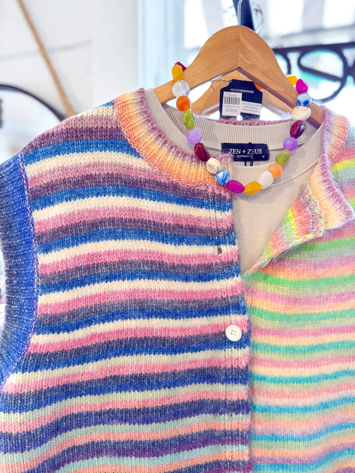 Painted Skies Stripe Sweater Vest