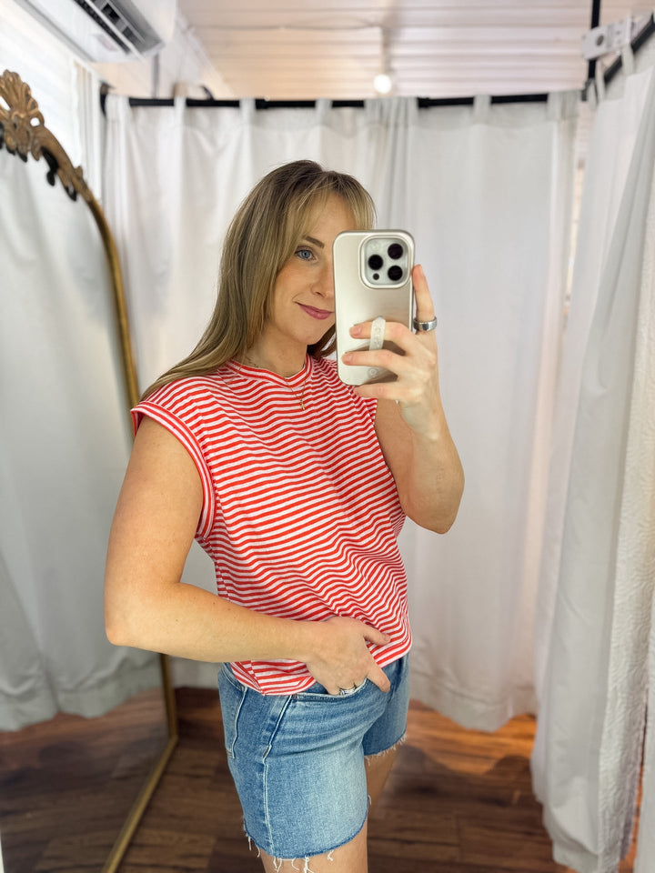 Mika Stripe Cotton Slub Top