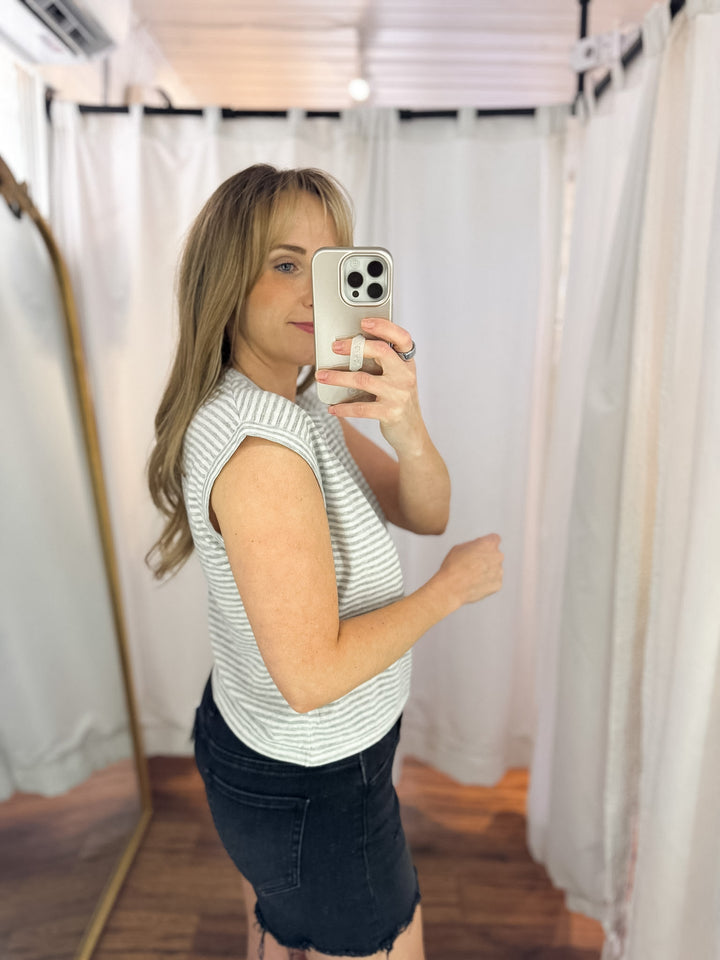 Mika Stripe Cotton Slub Top
