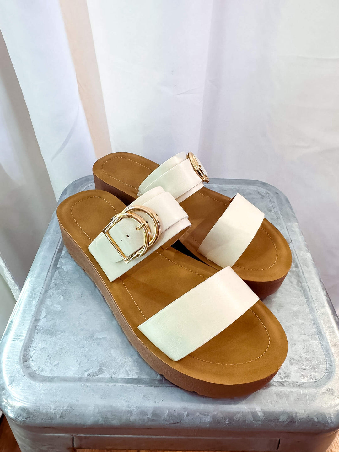 Chunky Dual Strap Platform Sandals