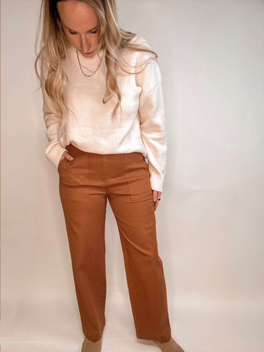 Brick Straight Leg Patch Pocket Pants