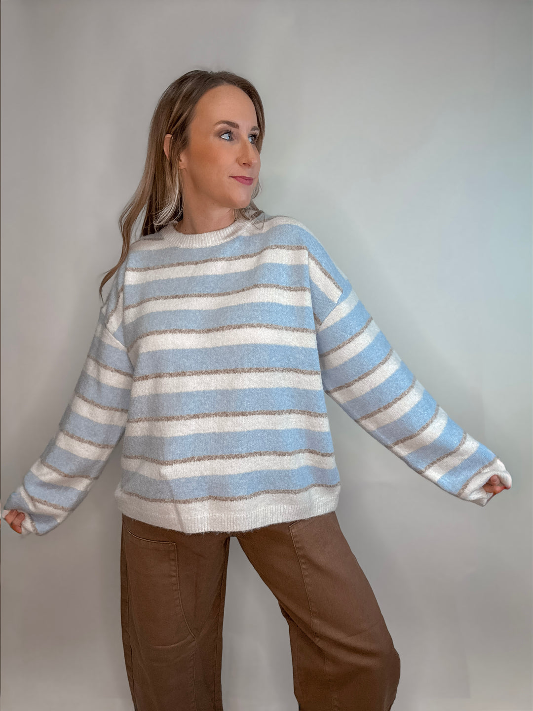 Stillwater Stripe Oversized Sweater Pullover