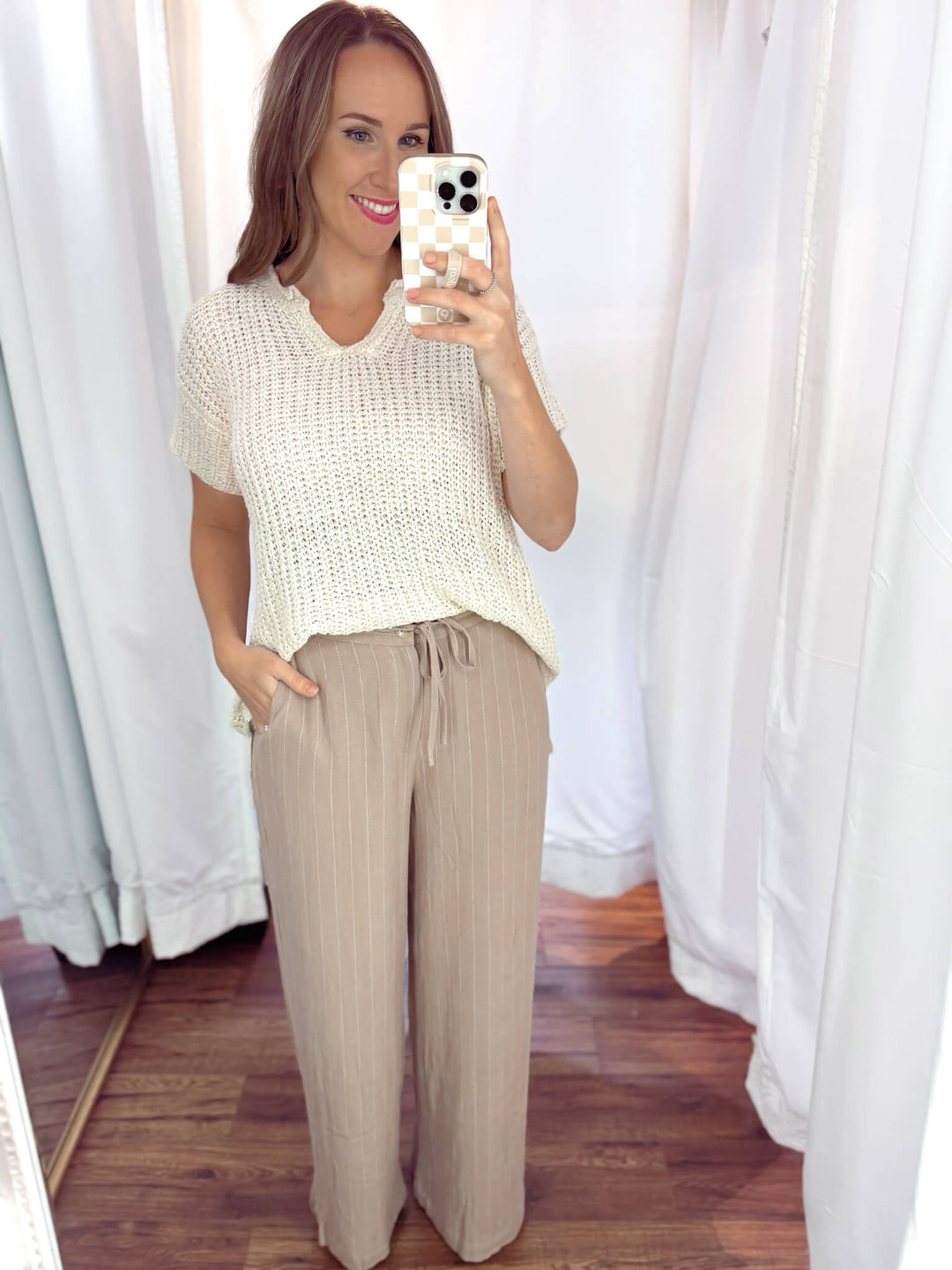 Neutral Knit Lightweight Sweater