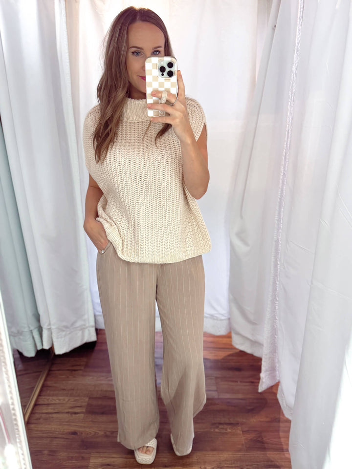 Stay Grounded Stripe Drawstring Pants