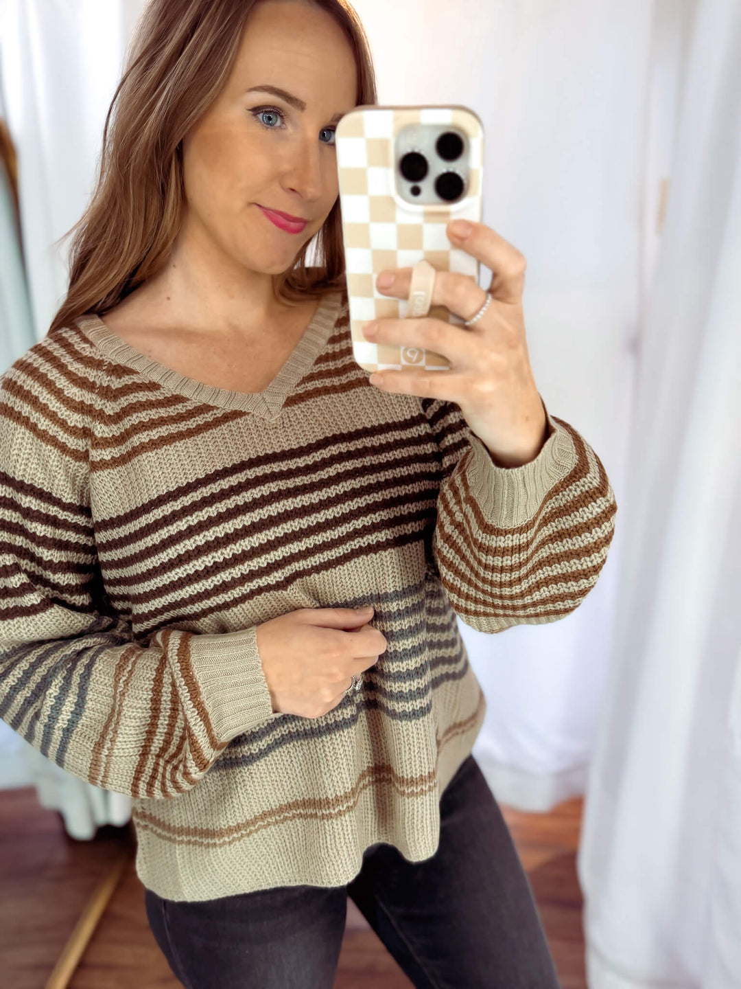 Coffee Break Stripe Sweater