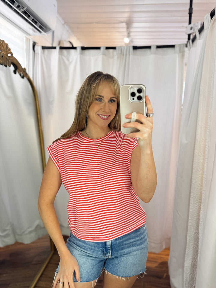 Mika Stripe Cotton Slub Top