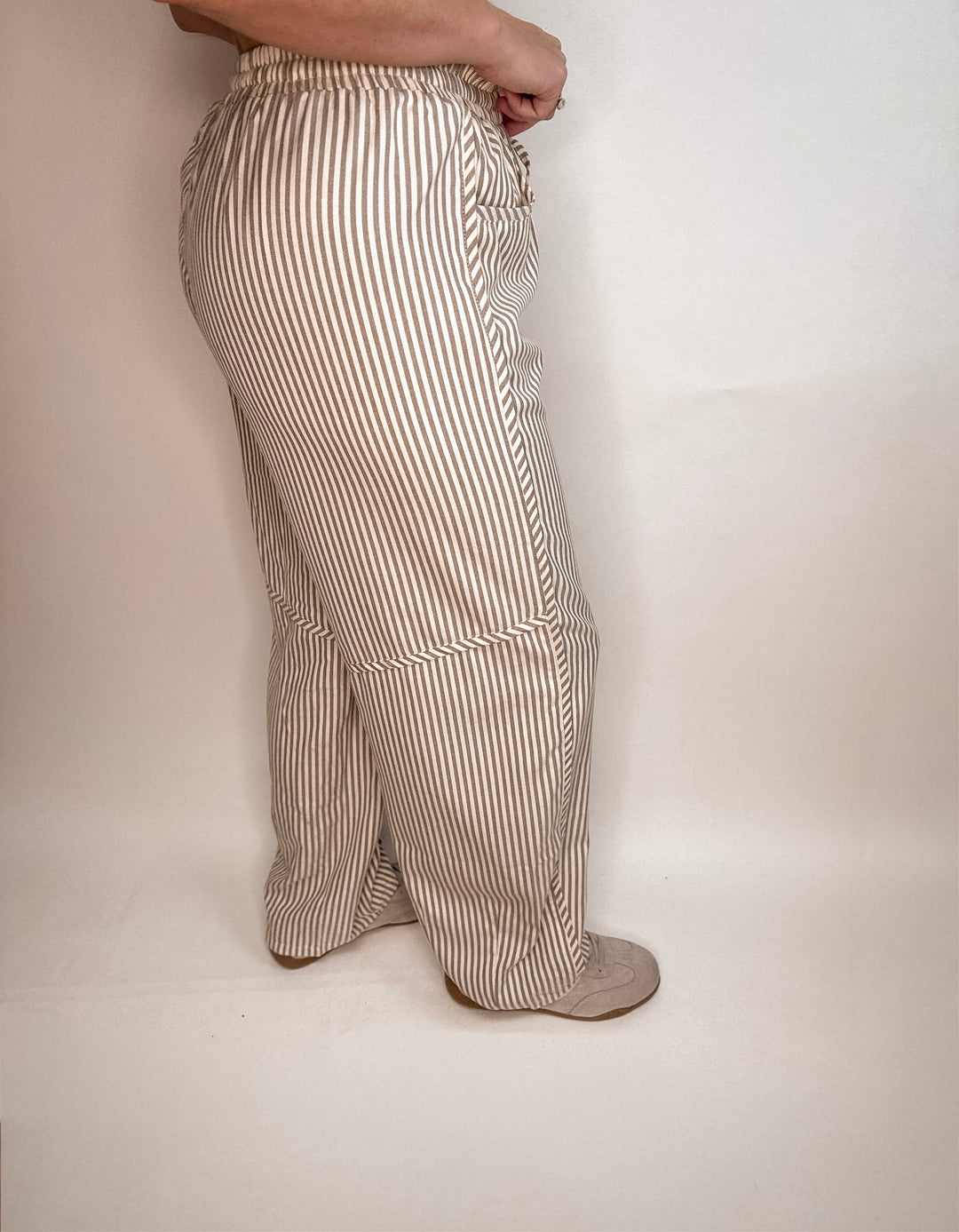 Rowan Striped Barrel Drawstring Pants