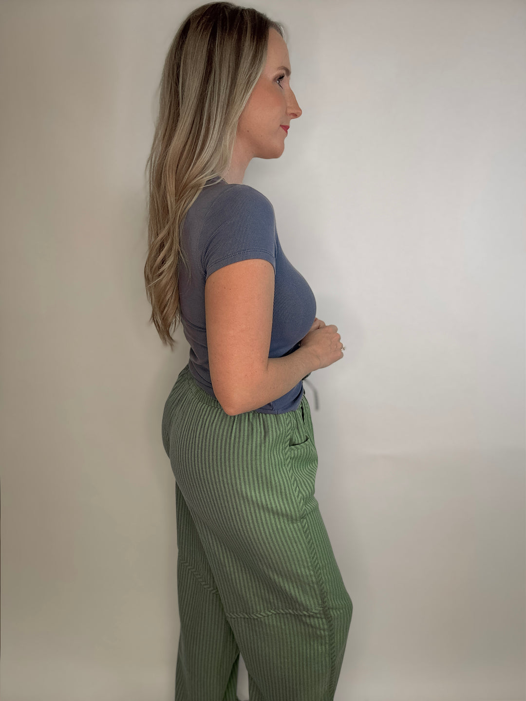 Rowan Striped Barrel Drawstring Pants