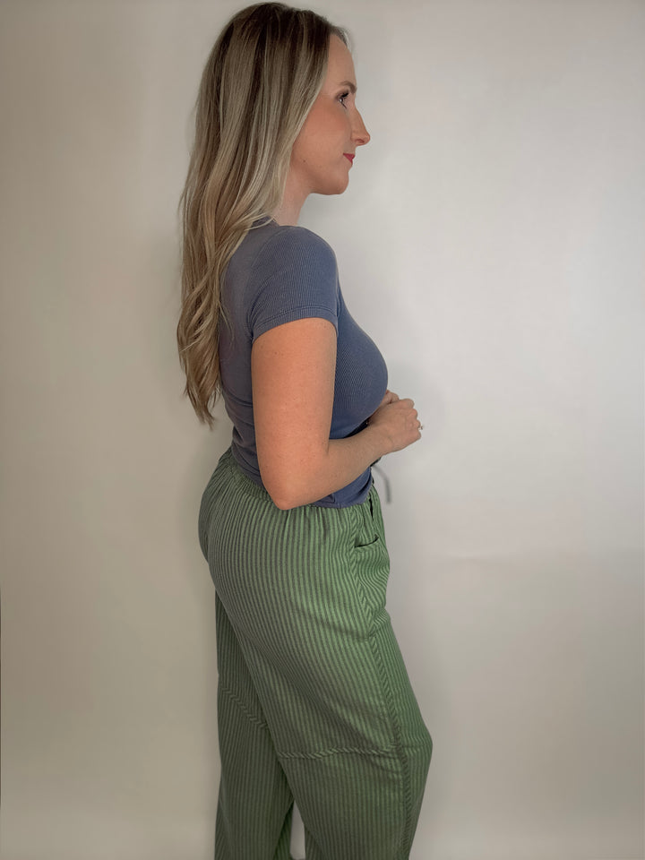 Rowan Striped Barrel Drawstring Pants