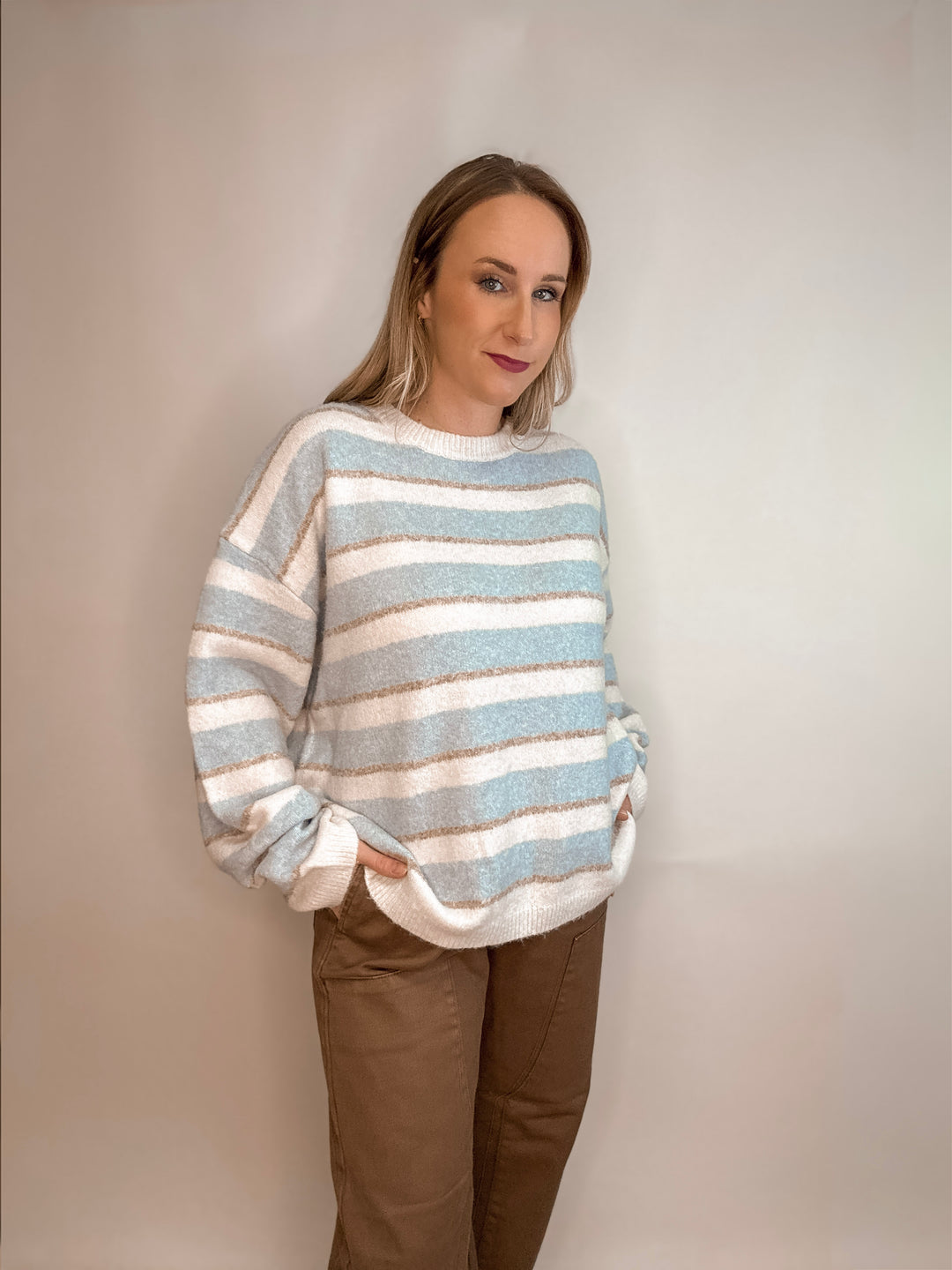 Stillwater Stripe Oversized Sweater Pullover