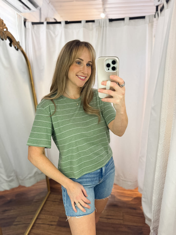 Parker Stripe Cotton Linen Top