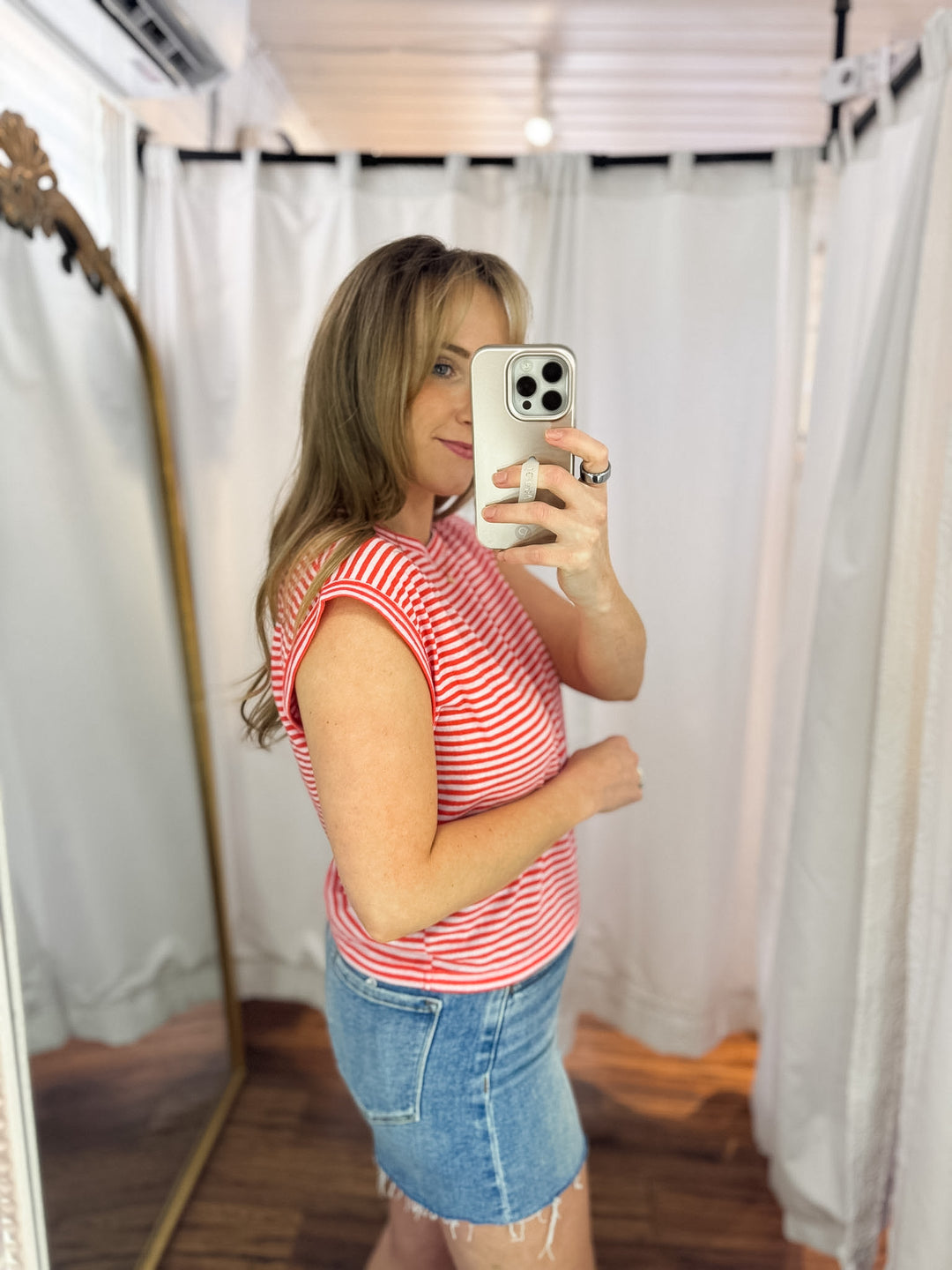 Mika Stripe Cotton Slub Top