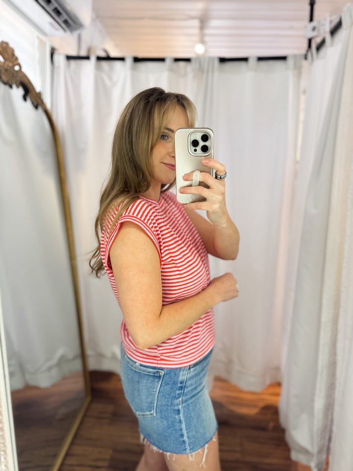 Mika Stripe Cotton Slub Top