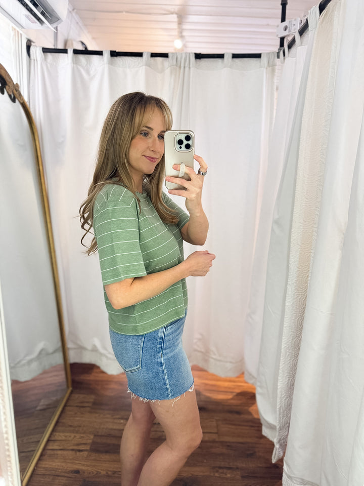 Parker Stripe Cotton Linen Top