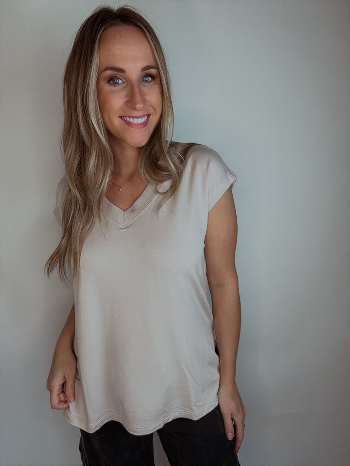 Buttery Soft V-Neck Sleeveless Top