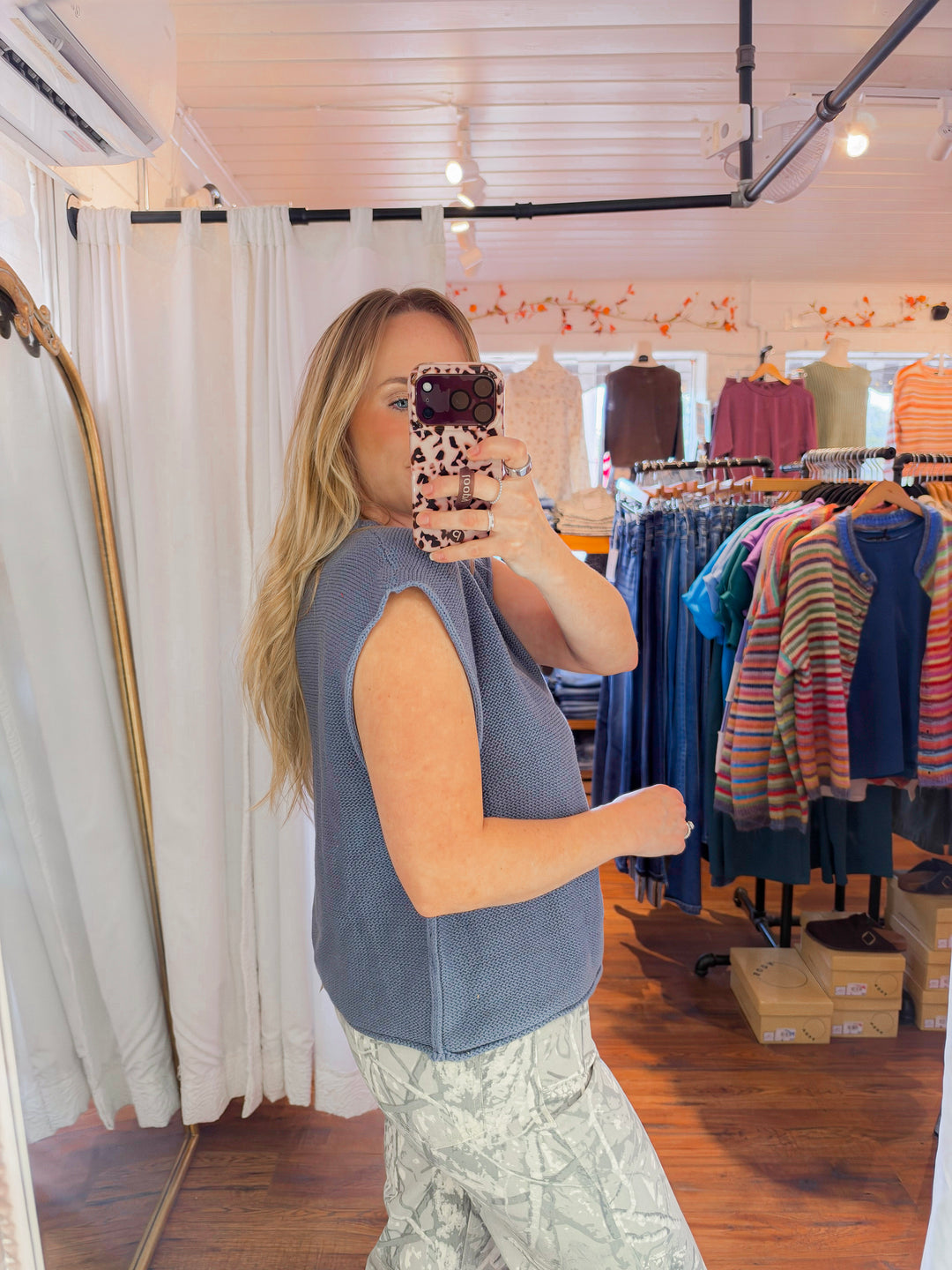 Exposed Seam Sweater Vest