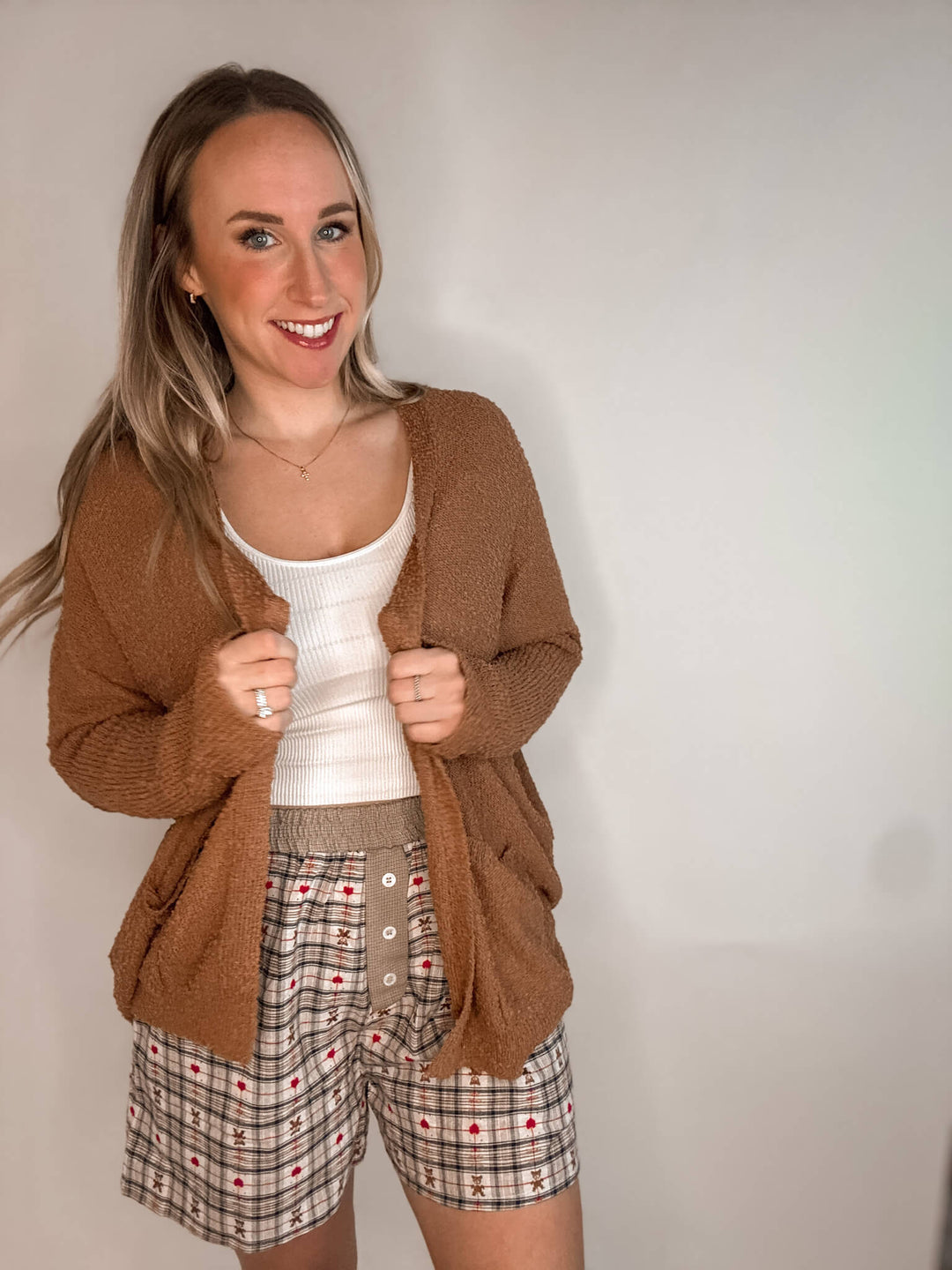 Teddy Bear Plaid Boxer Shorts