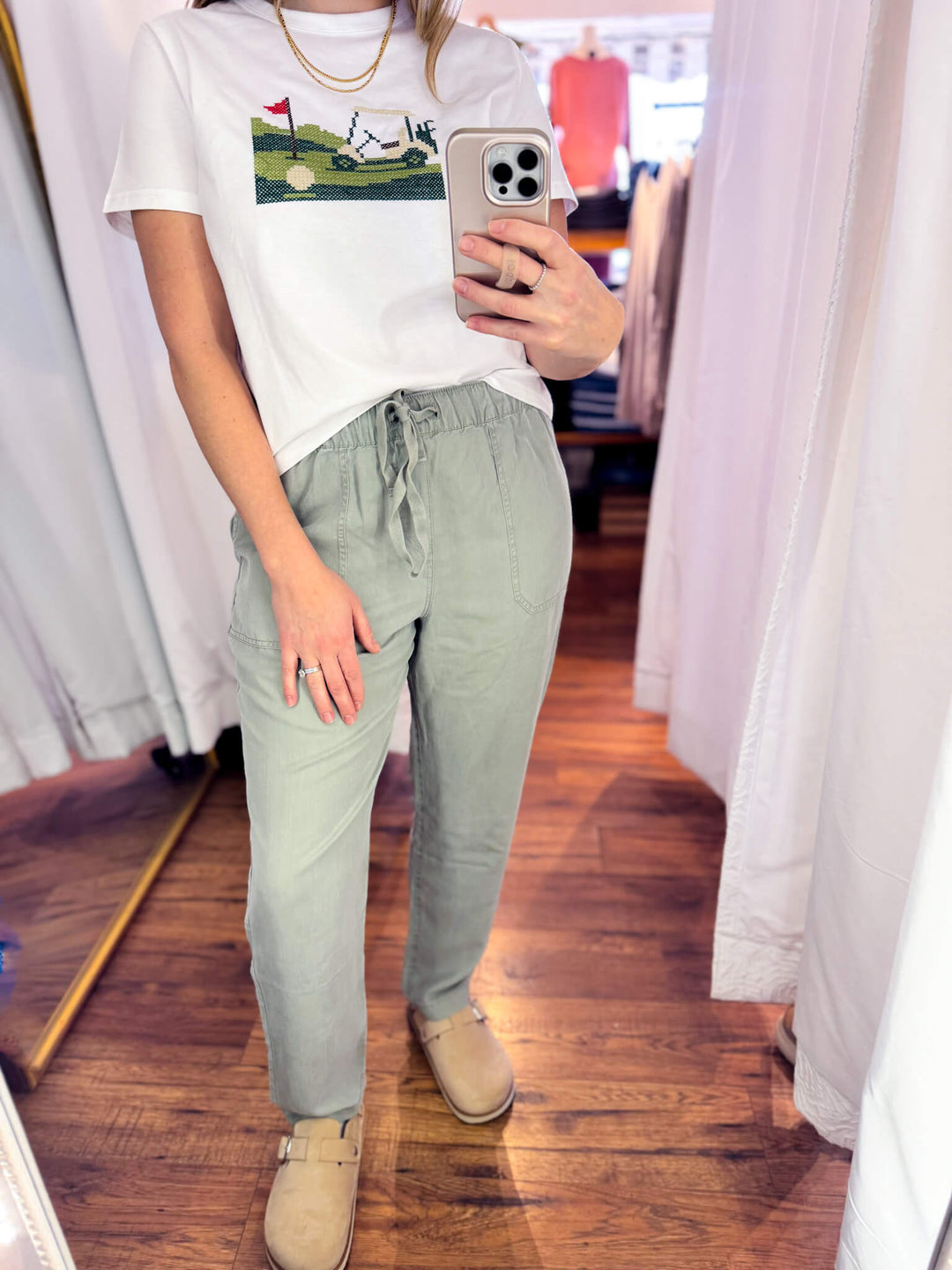 Tapered Pants with Pockets