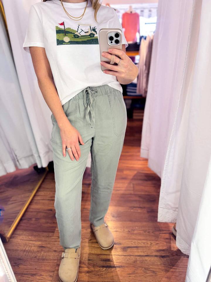 Tapered Pants with Pockets