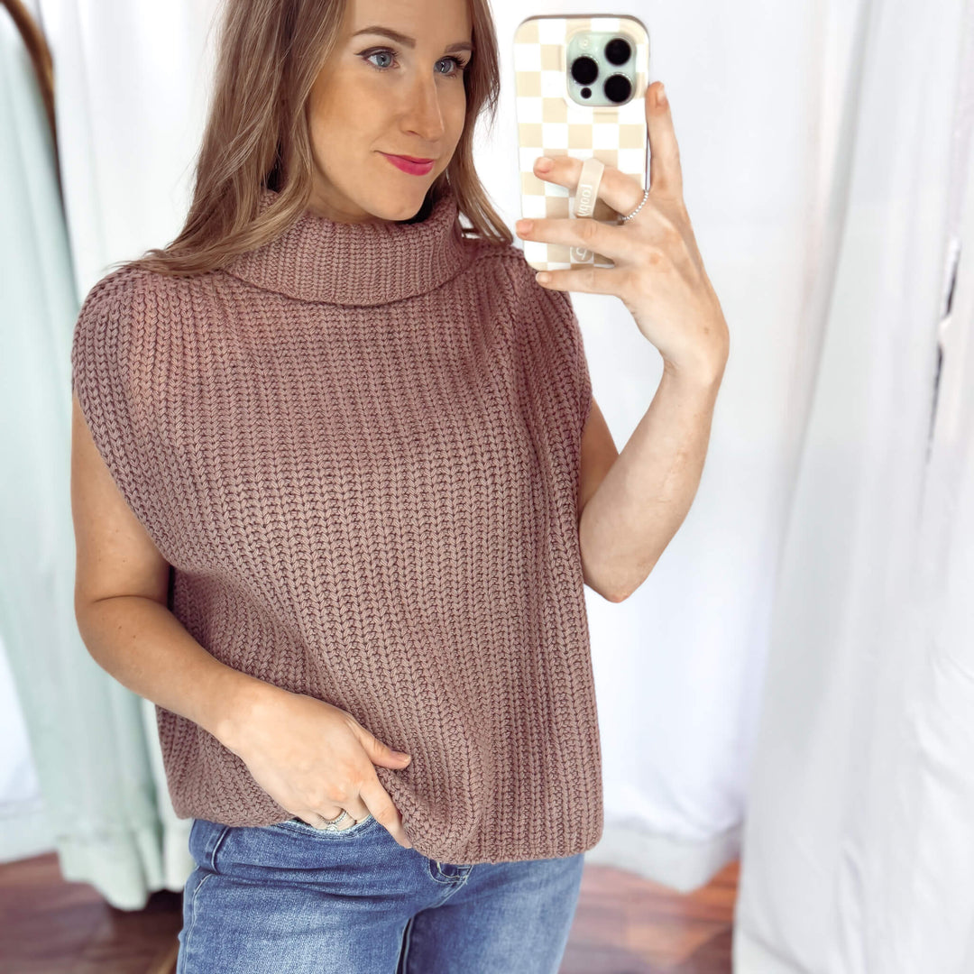 Toasty Turtleneck Sweater Top