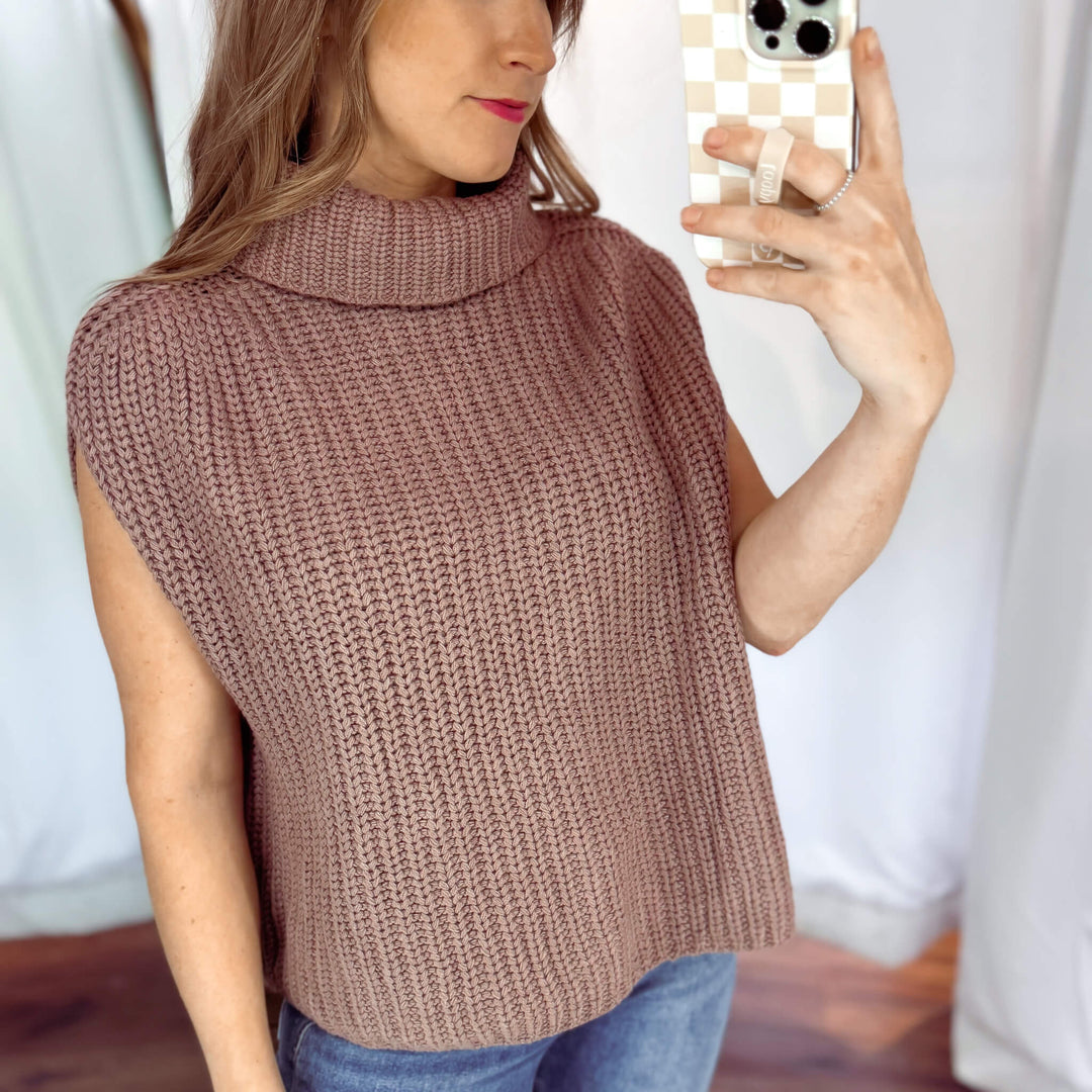 Toasty Turtleneck Sweater Top