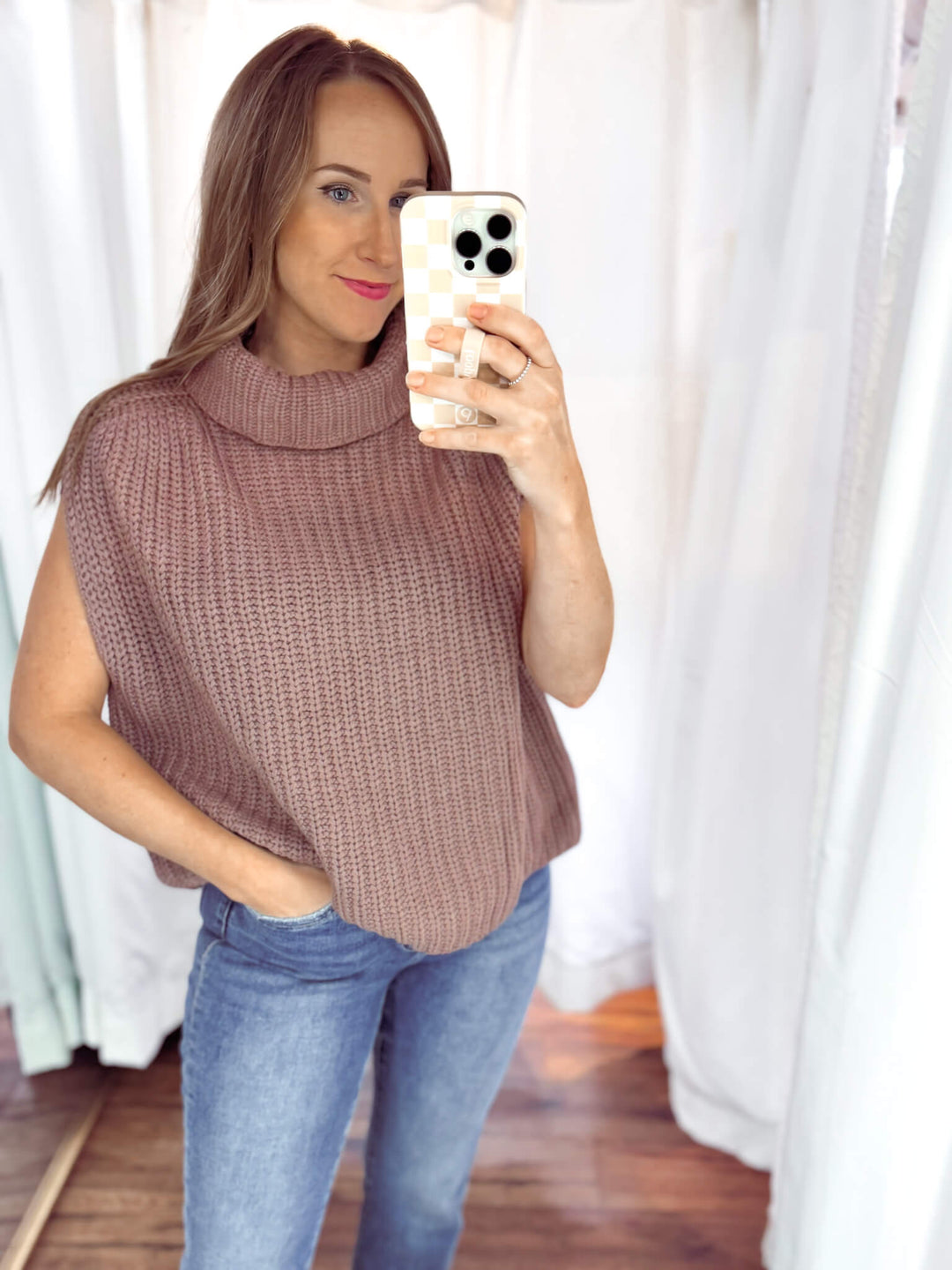 Toasty Turtleneck Sweater Top