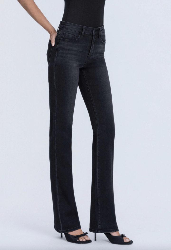 High Rise Full Length Black Bootcut Jeans