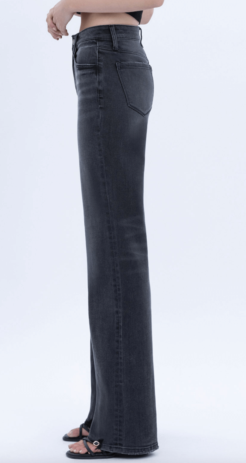 High Rise Vintage Flare Jeans - Angelic