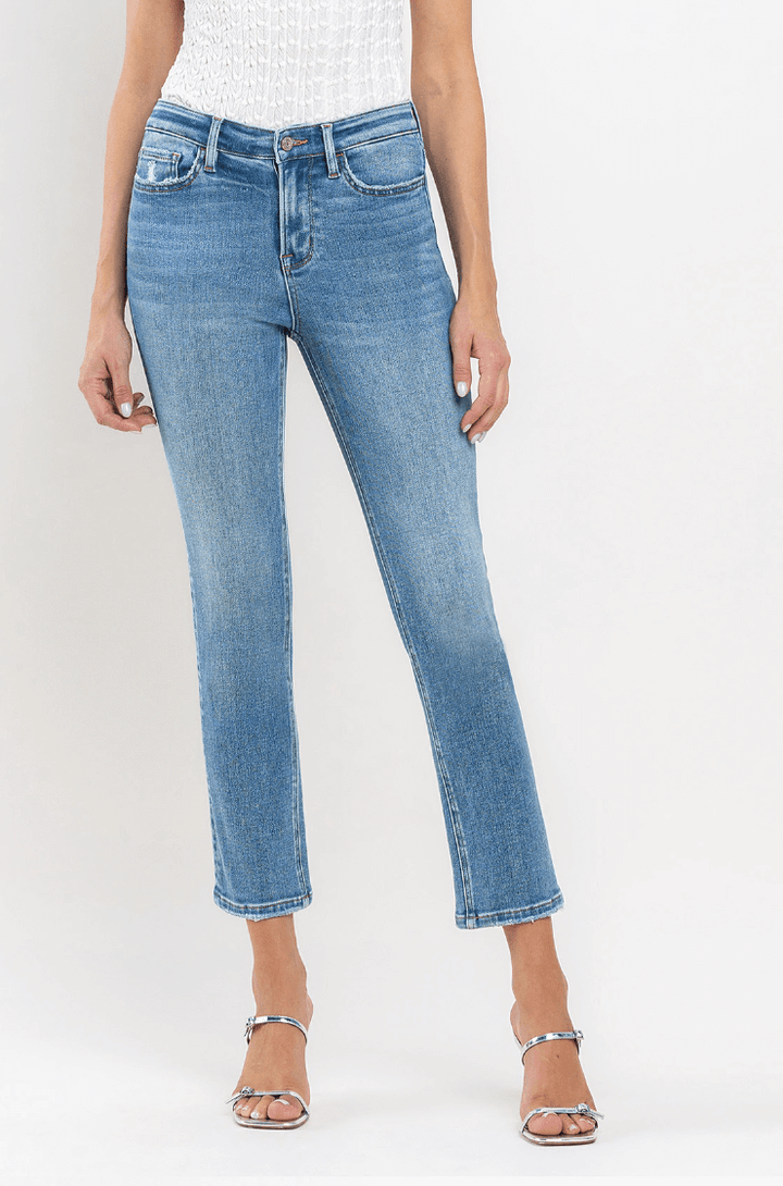 High Rise Slim Straight Jean