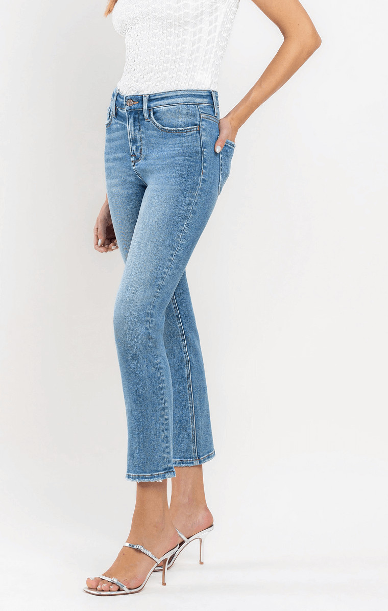 High Rise Slim Straight Jean