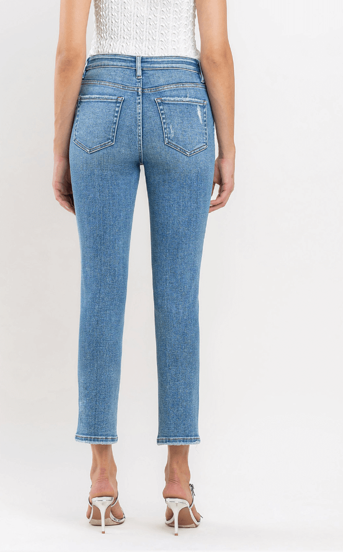 High Rise Slim Straight Jean