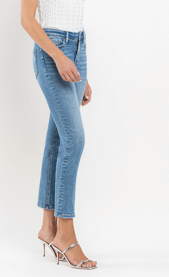 High Rise Slim Straight Jean