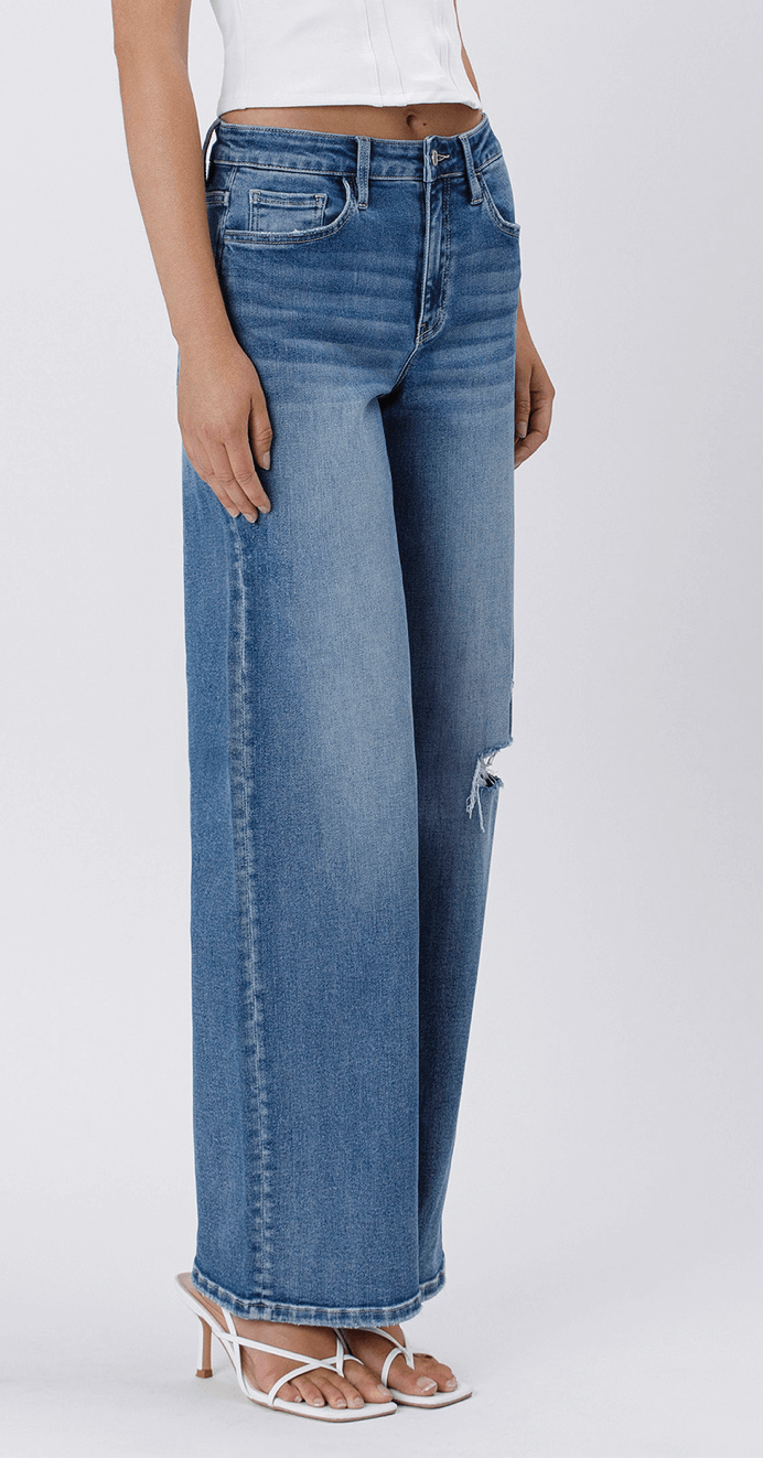 Super High Rise Baggy Wide Jeans