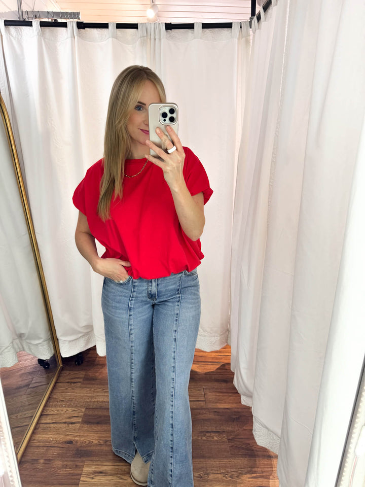 Basic Bubble Hem Top