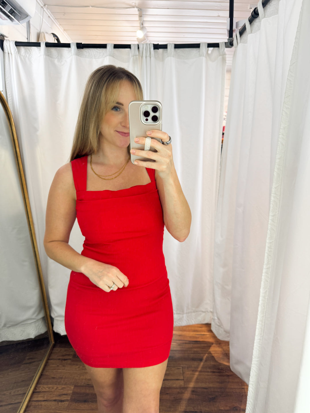 Pleated Cowl Neck Bodycon Mini Dress