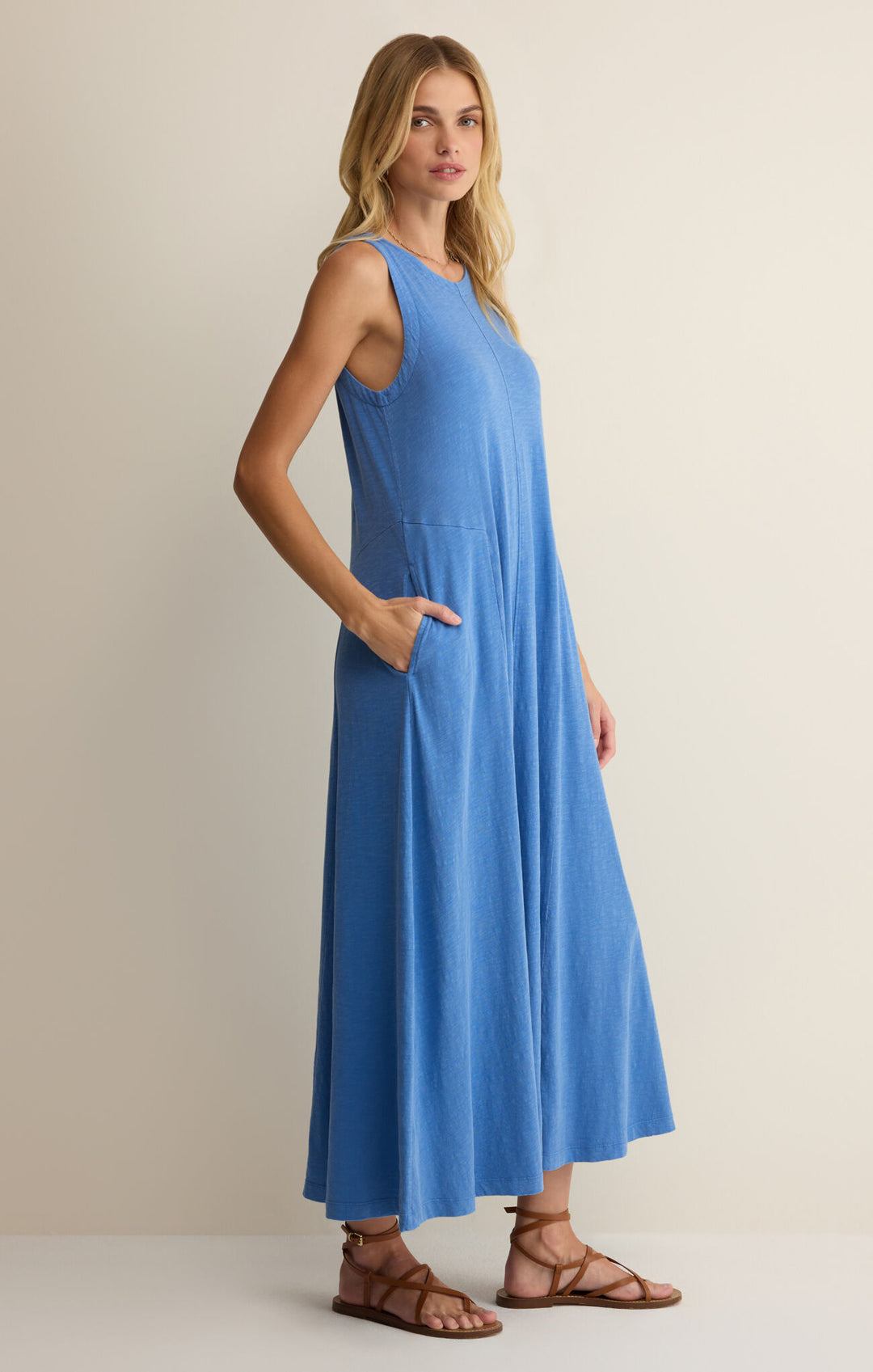 Z SUPPLY: Waters Edge Midi Dress - Marina