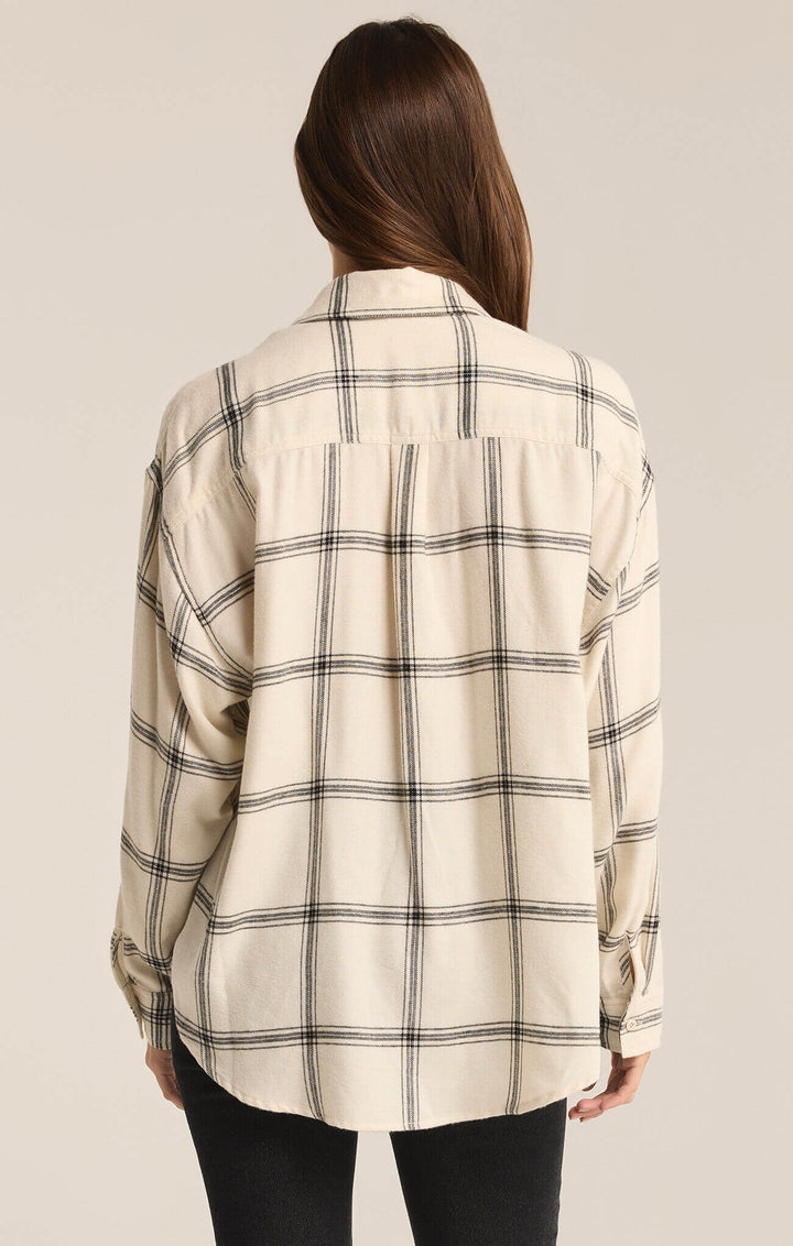 River Plaid Button-Up Shirt