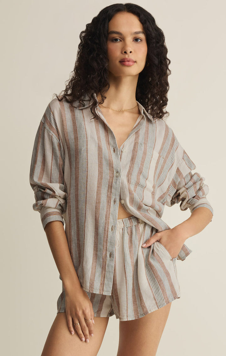 Z SUPPLY: Perfect Striped Shorts - Island Coconut