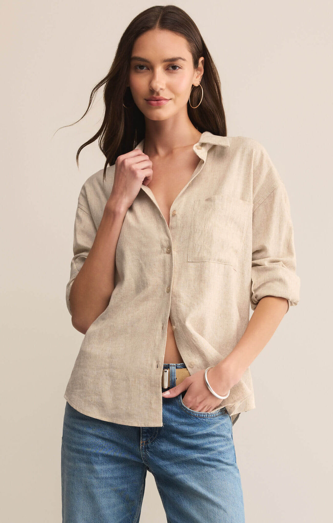Z SUPPLY: Alfie Button-up Shirt - Flax